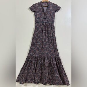 TRUCCO Floral Print Maxi Dress in Navy and Pink